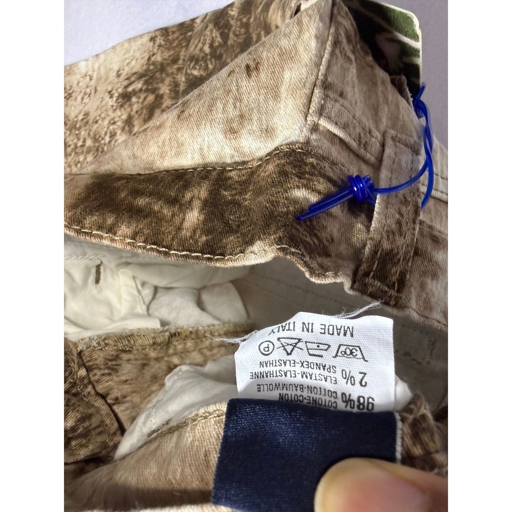 Cover Vintage Cow Print Jeans Brown Cream Made in Italy Deadstock Size 30 - Picture 4 of 8